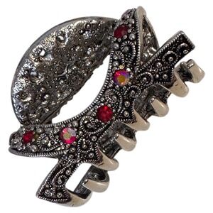 Antique‎ Wien Rhinestone Claw Clip Hair Accessory Elegant Sparkle Hair Jewelry